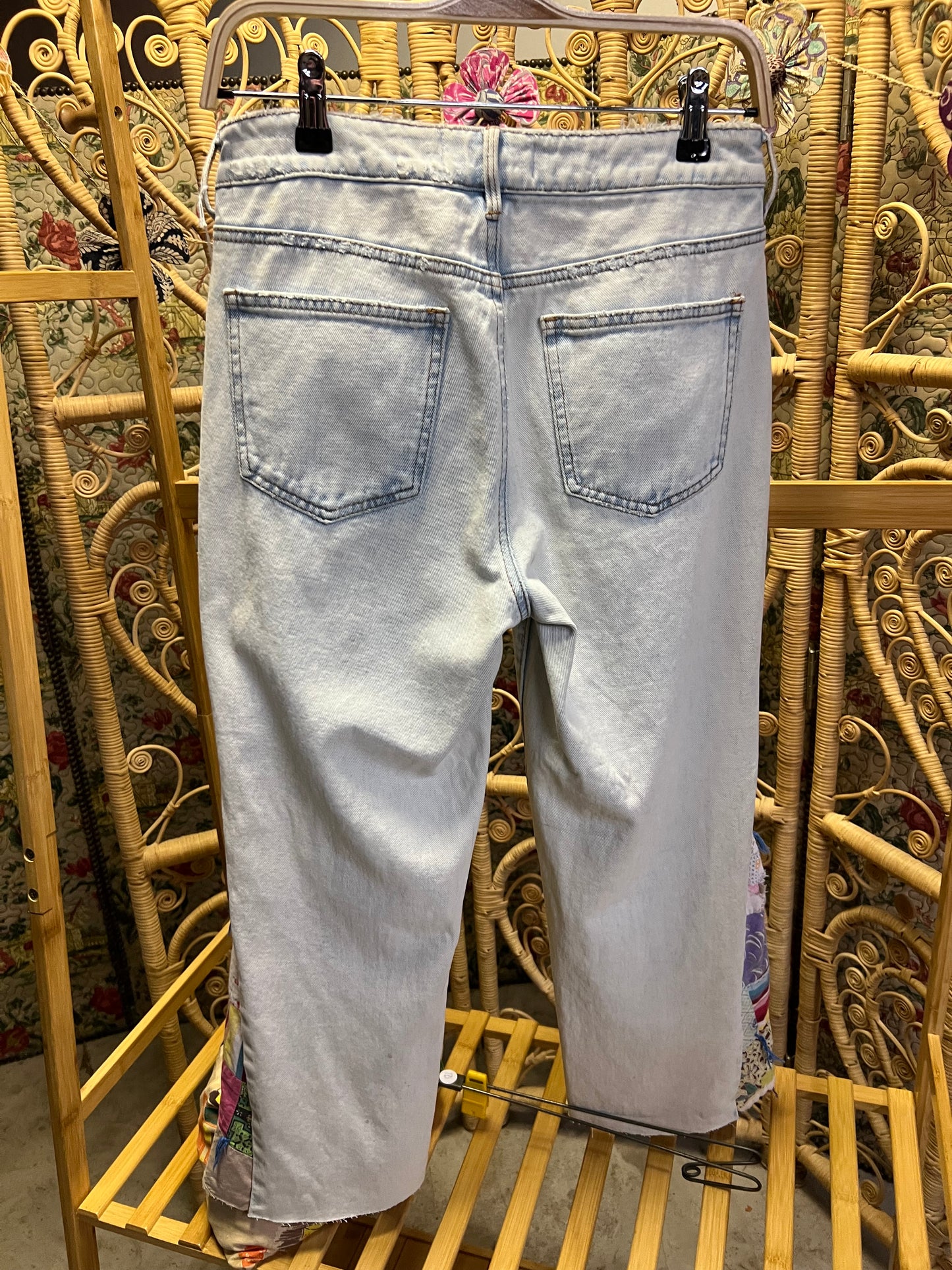 Pacsun Quilt Panel Cropped Jeans