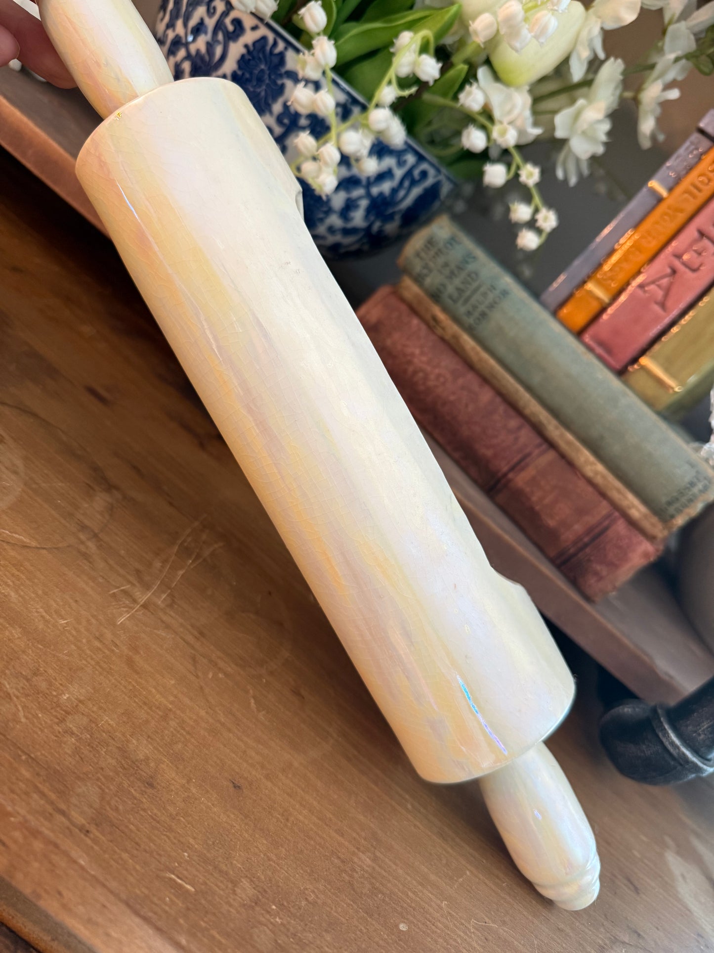 Vintage Rolling Pin Planter