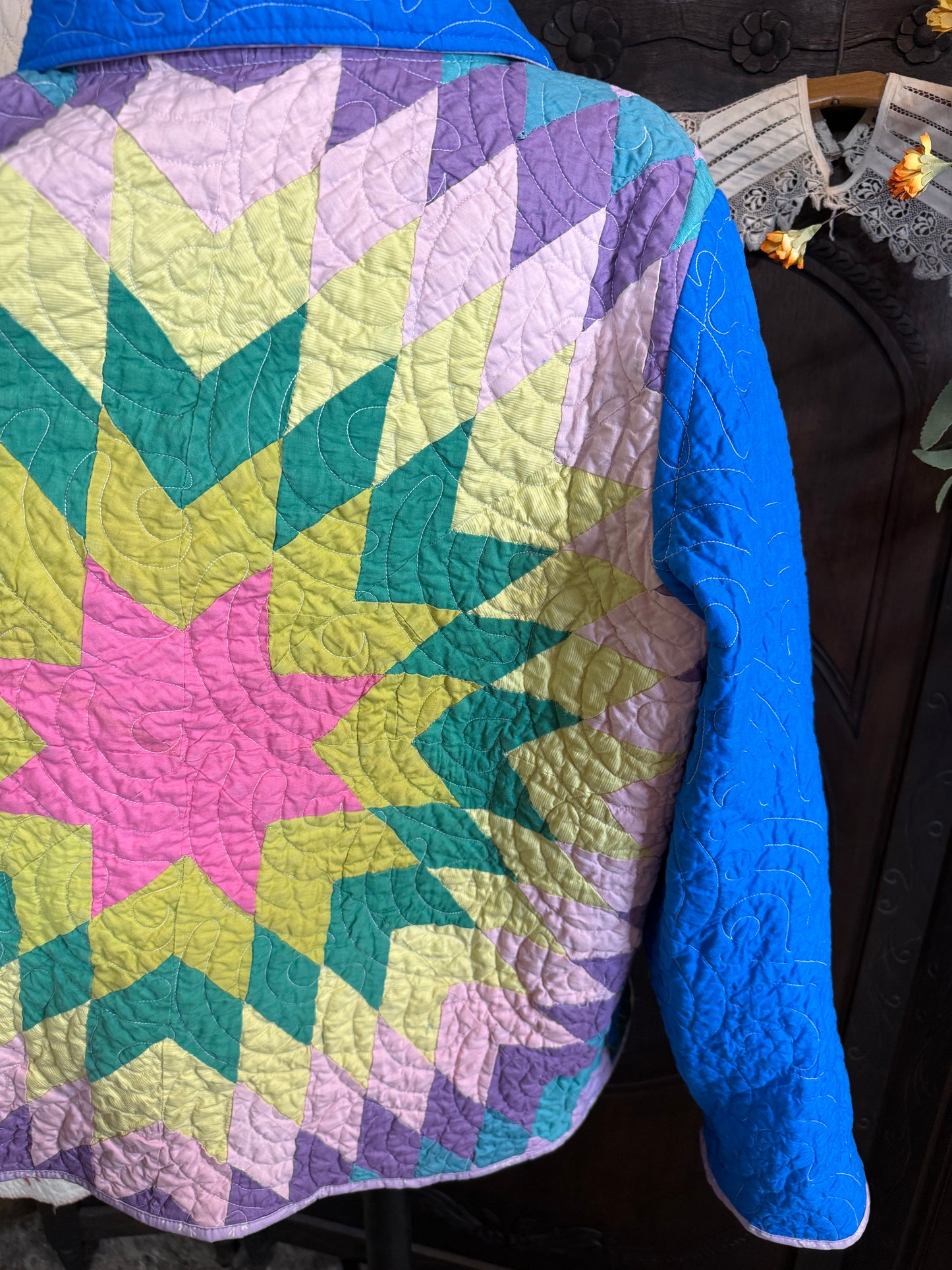 Cobalt Texas Star Quilted Jacket