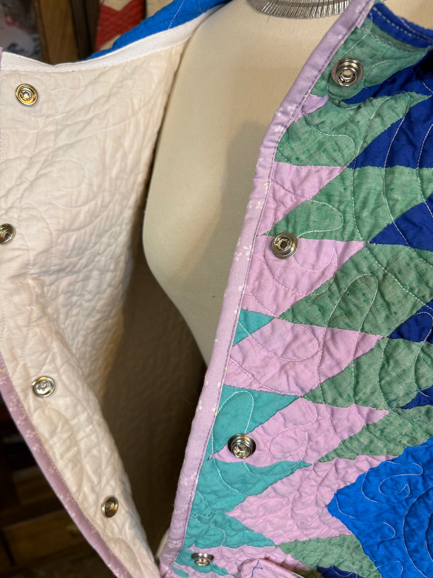 Cobalt Texas Star Quilted Jacket