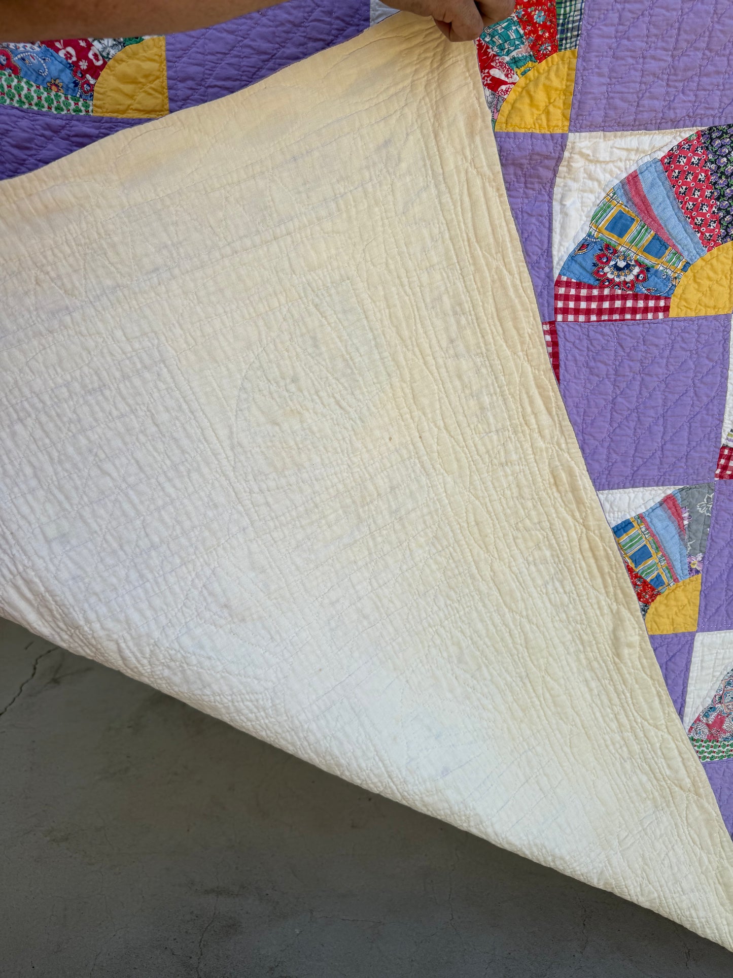 Vintage Purple Fan Quilt