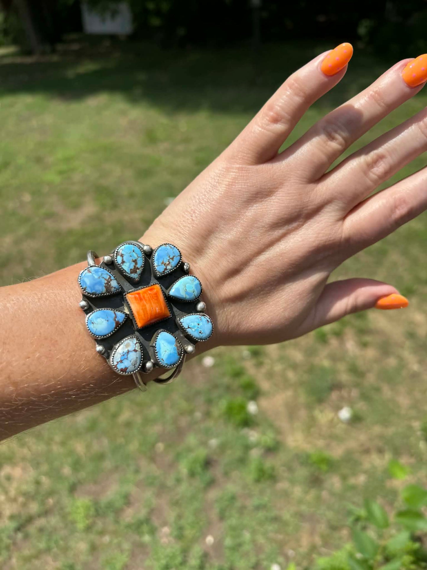 Orange spiney and golden hills cuff