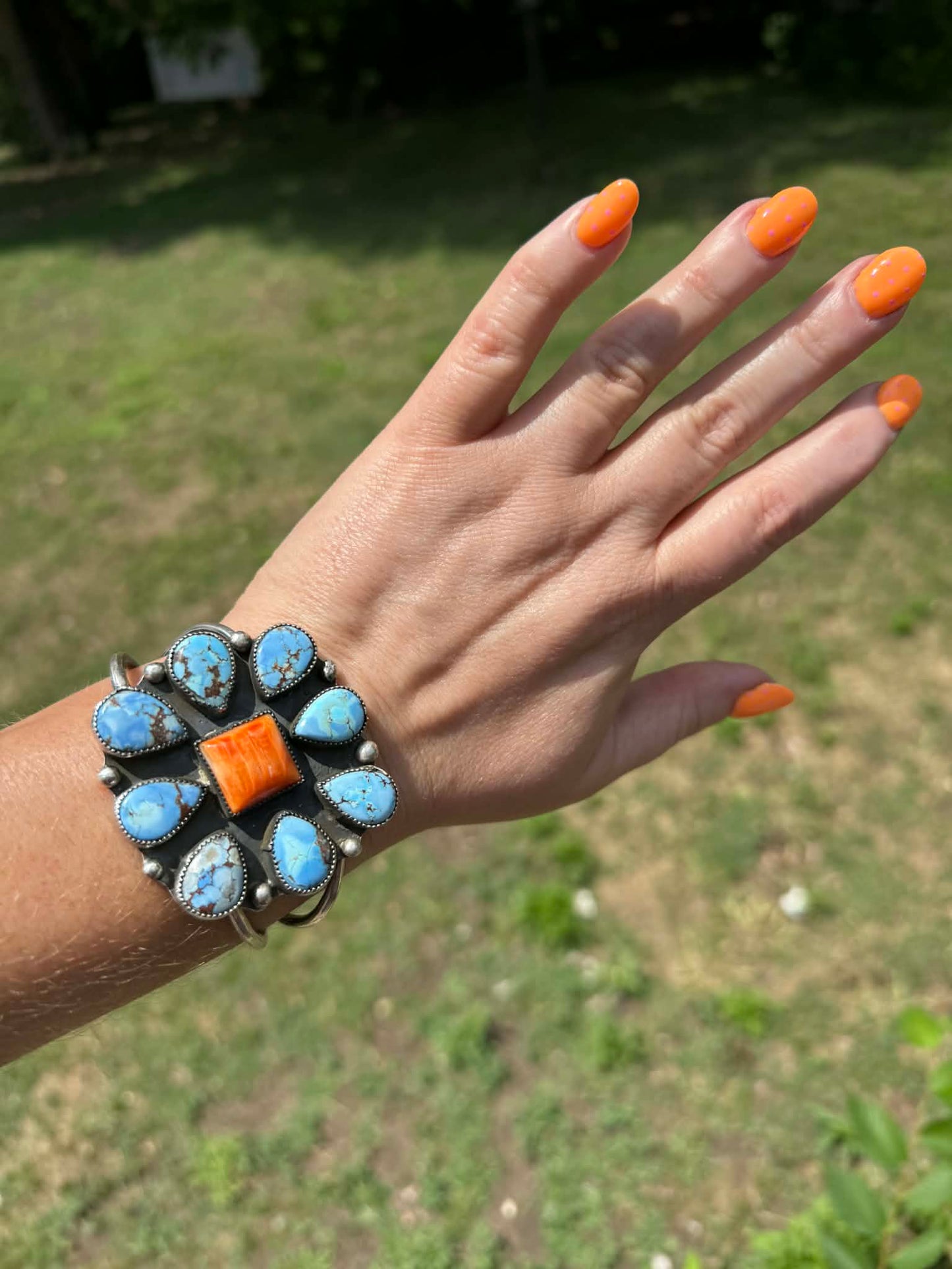 Orange spiney and golden hills cuff