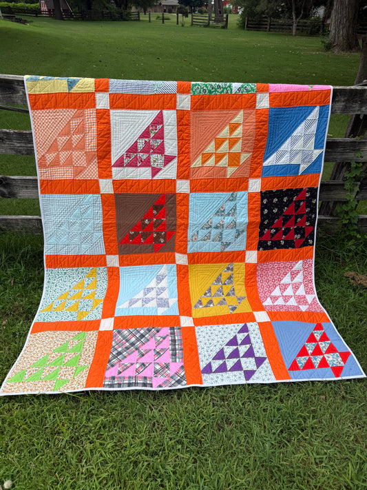 Vintage Handmade Basket Quilt