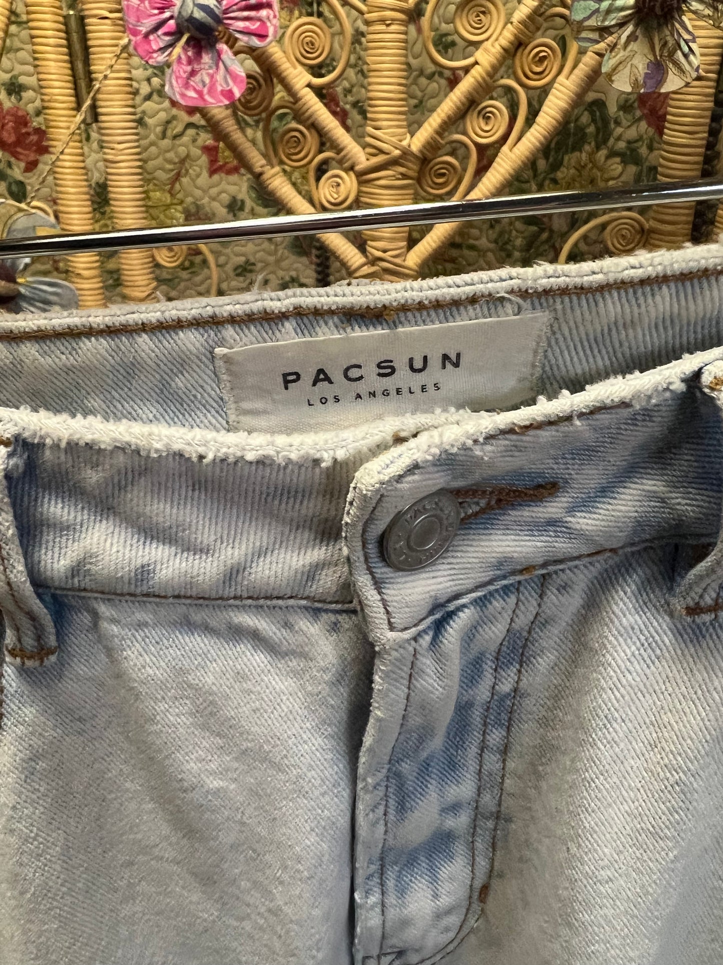 Pacsun Quilt Panel Cropped Jeans