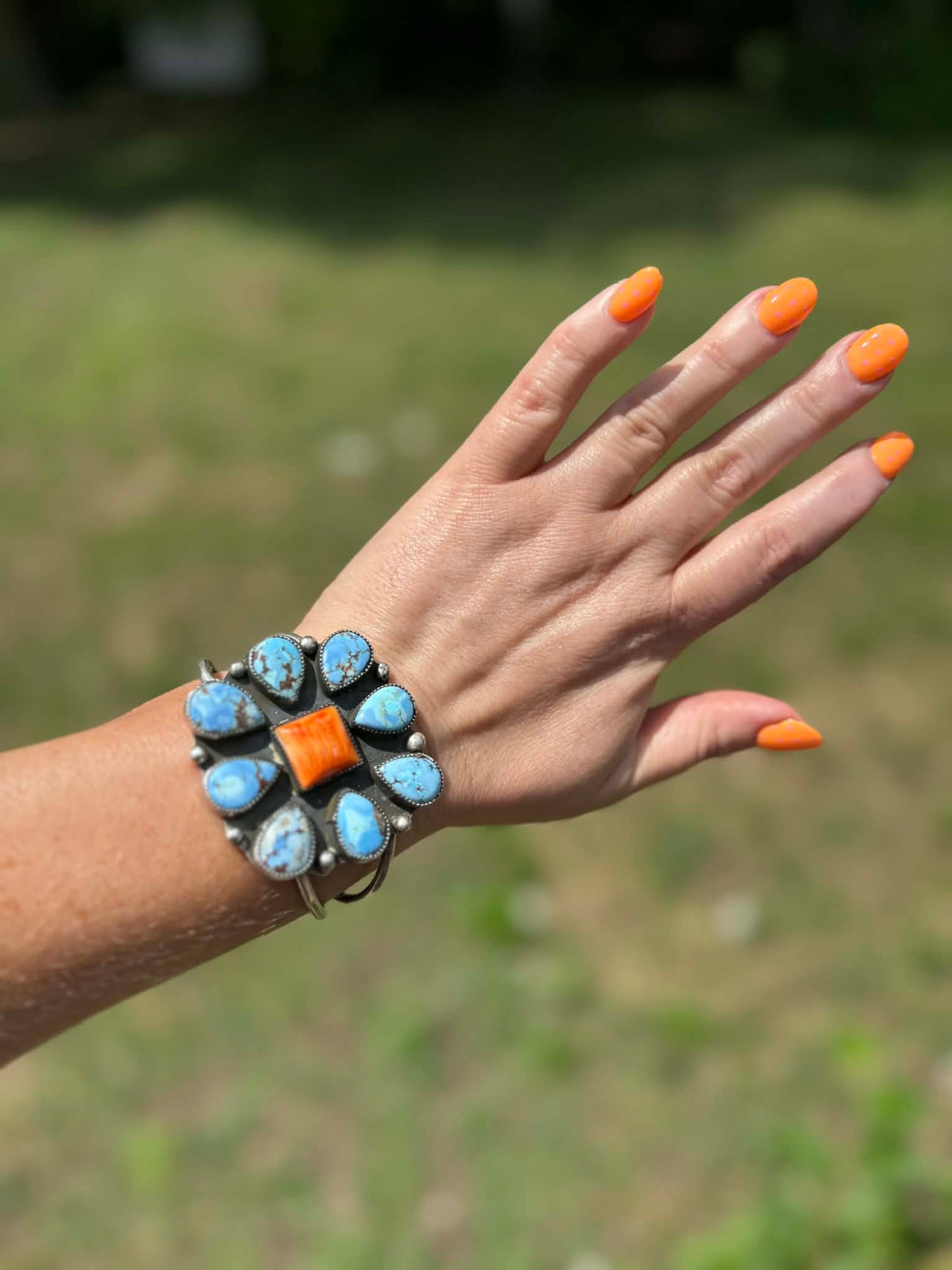 Orange spiney and golden hills cuff