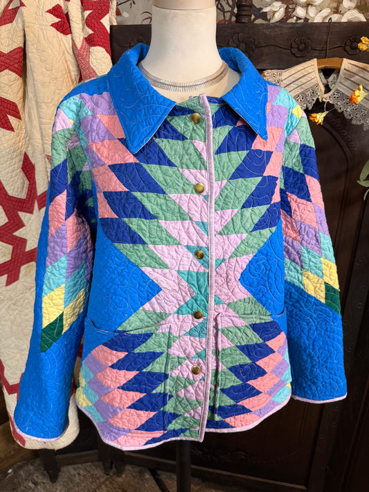 Cobalt Texas Star Quilted Jacket
