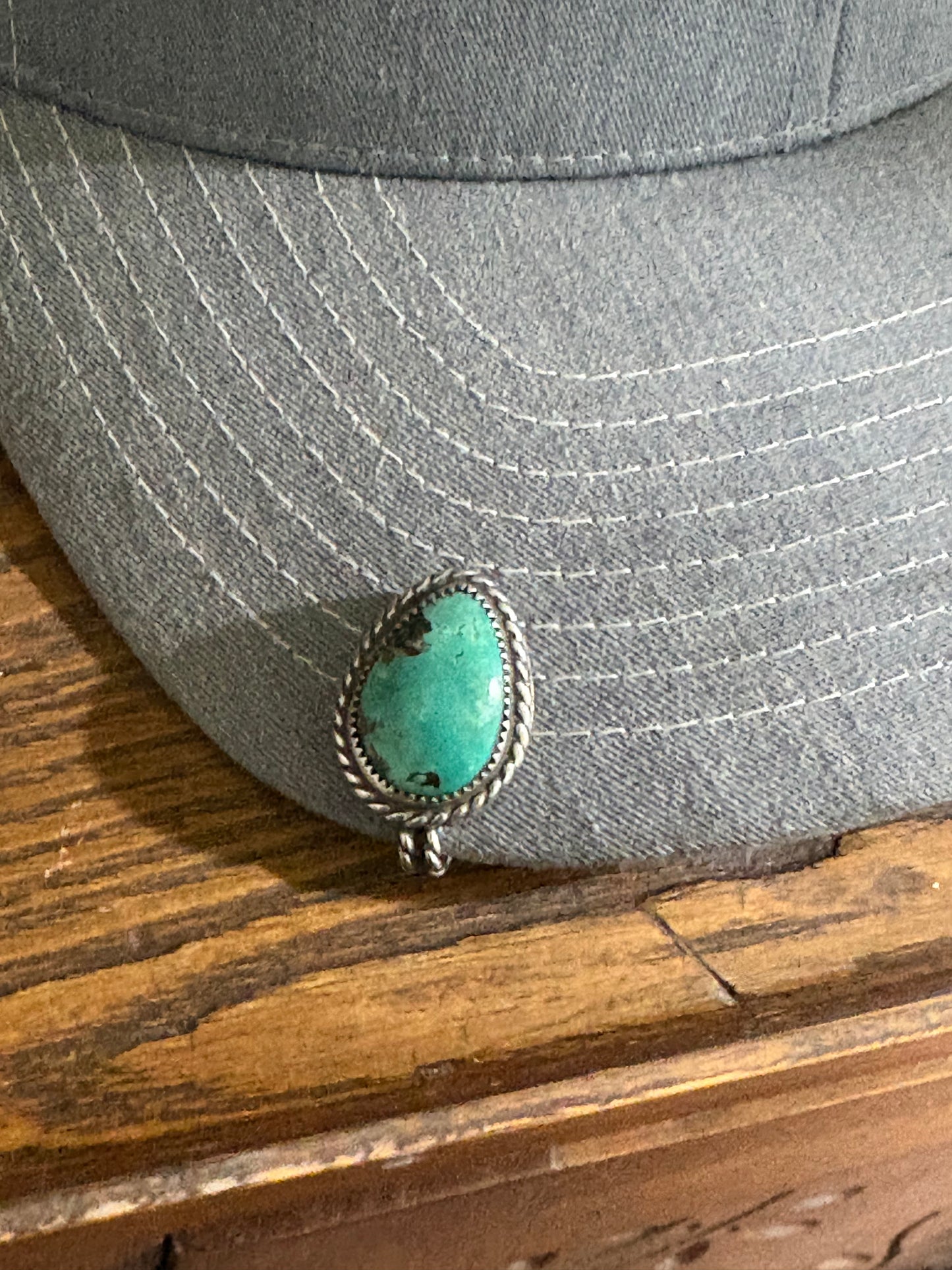 Turquoise hat clip