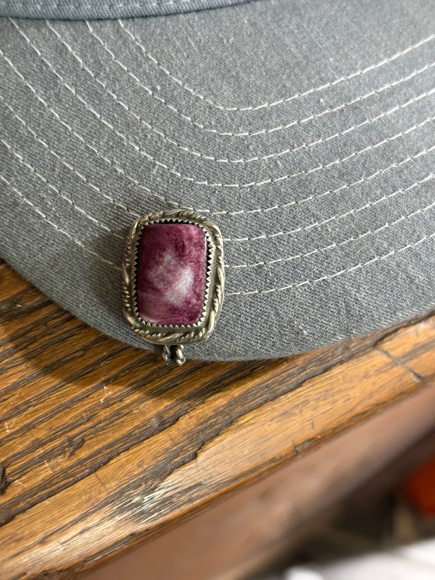Purple spiney hat clip