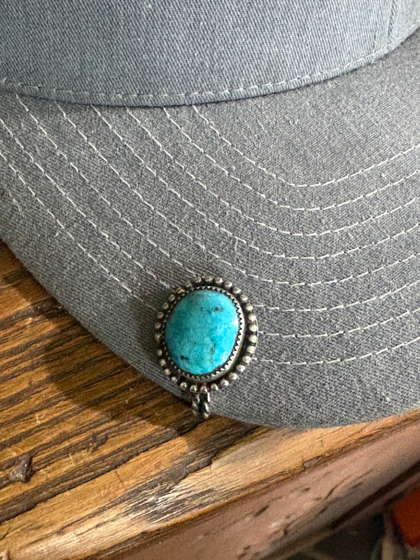 Turquoise hat clip