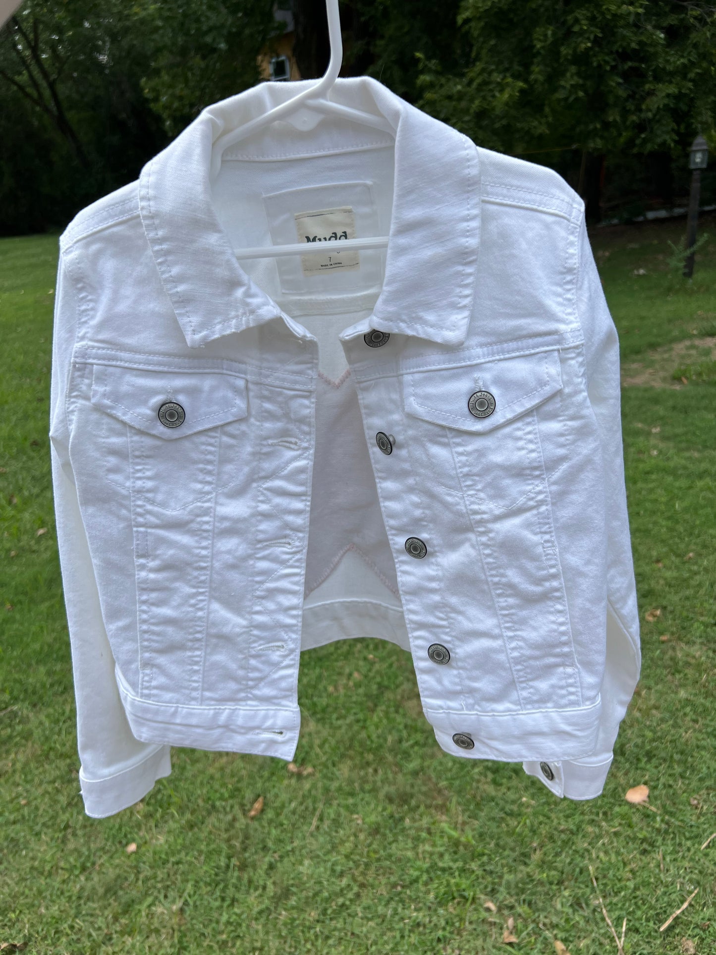 Girls White Jean Jacket