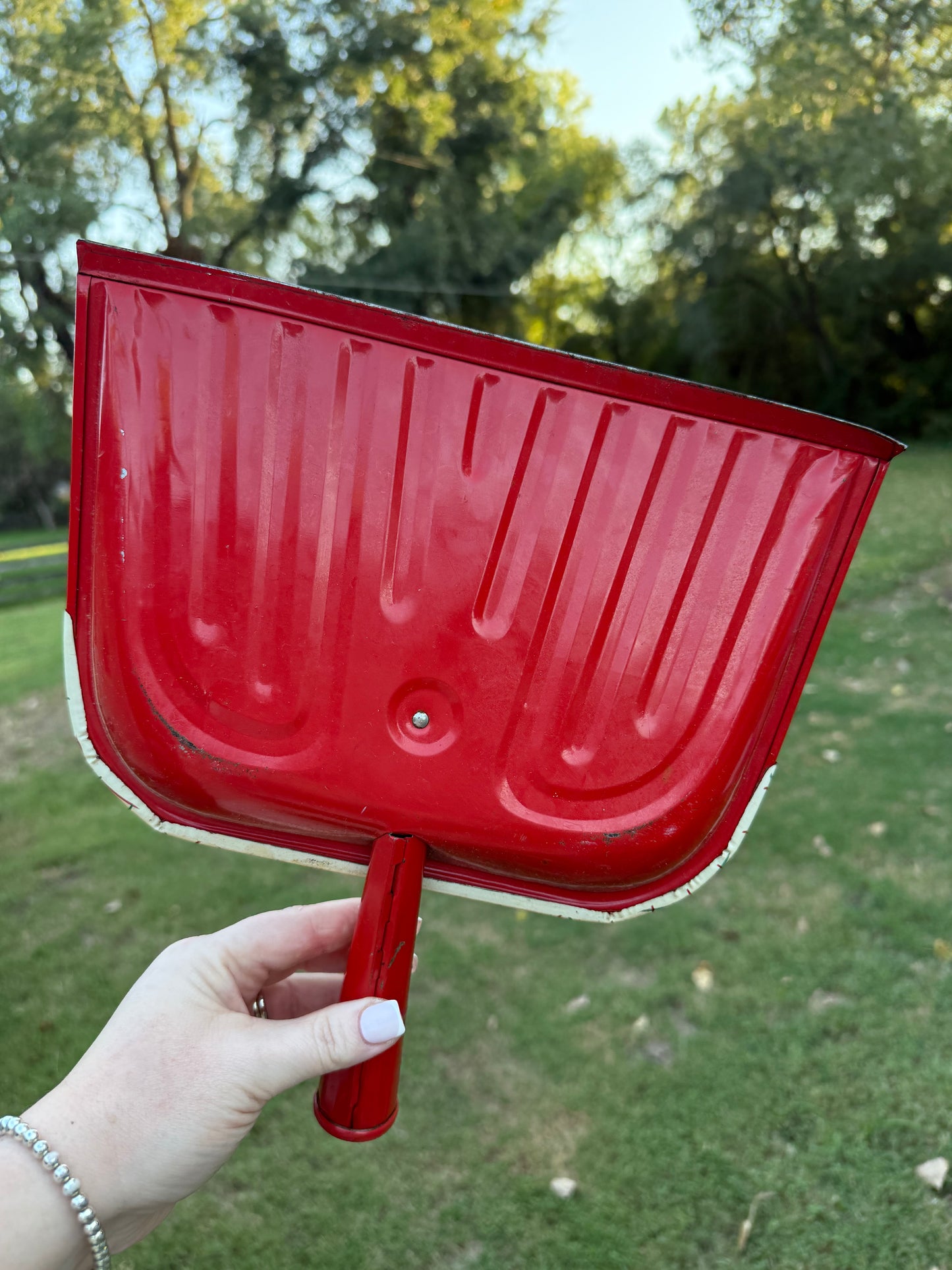 Vintage Red Dustpan