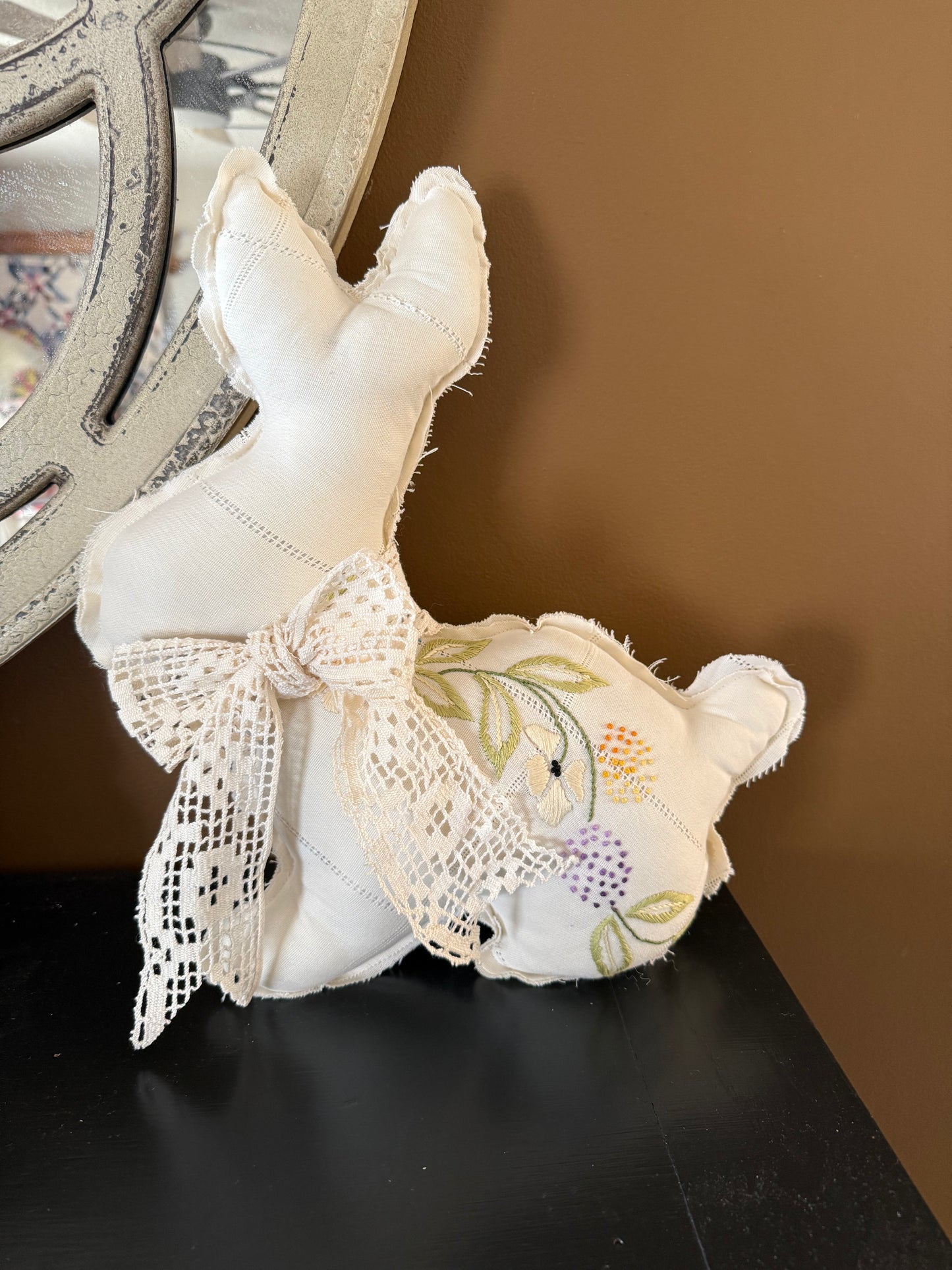 Embroidered Linen bunny