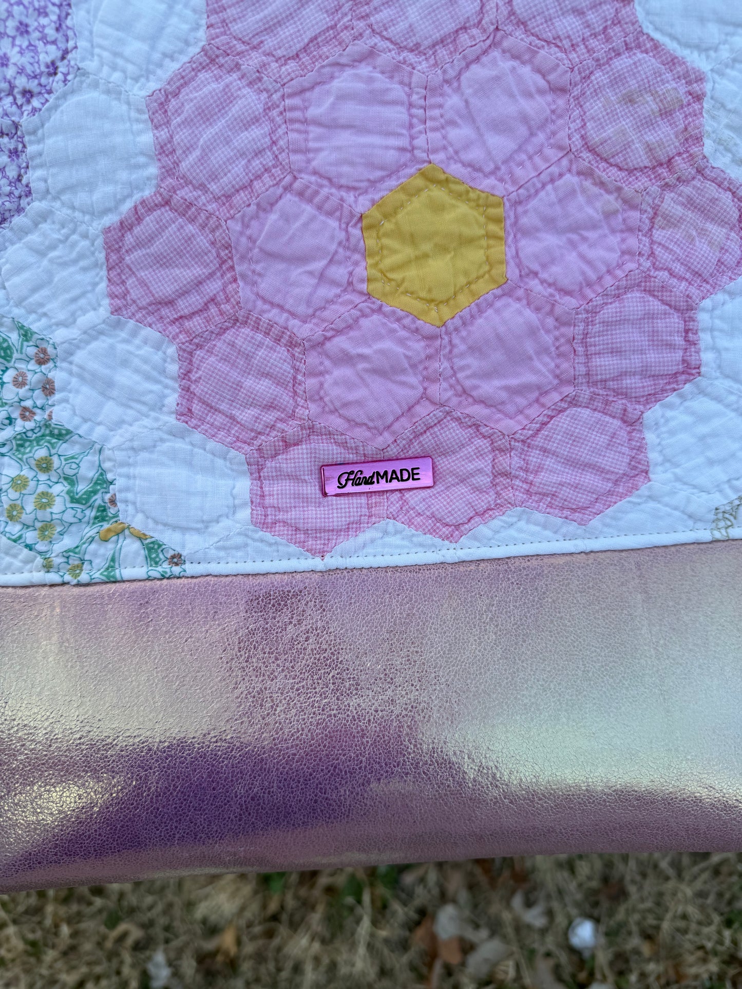 Pink Shimmer Flower Garden Tote