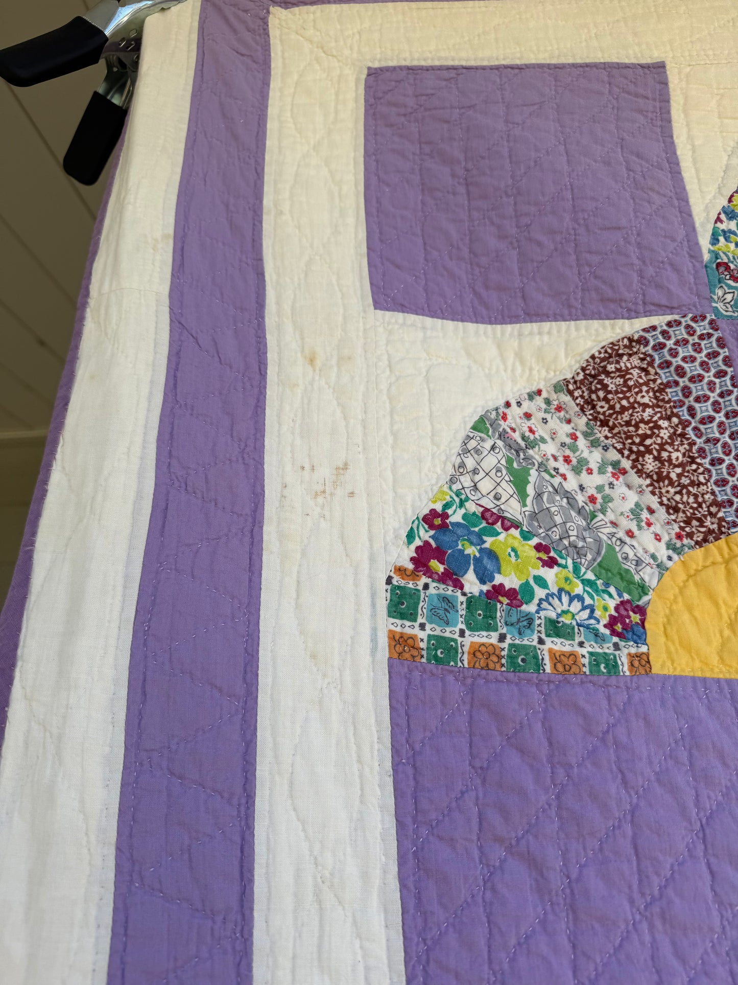 Vintage Purple Fan Quilt