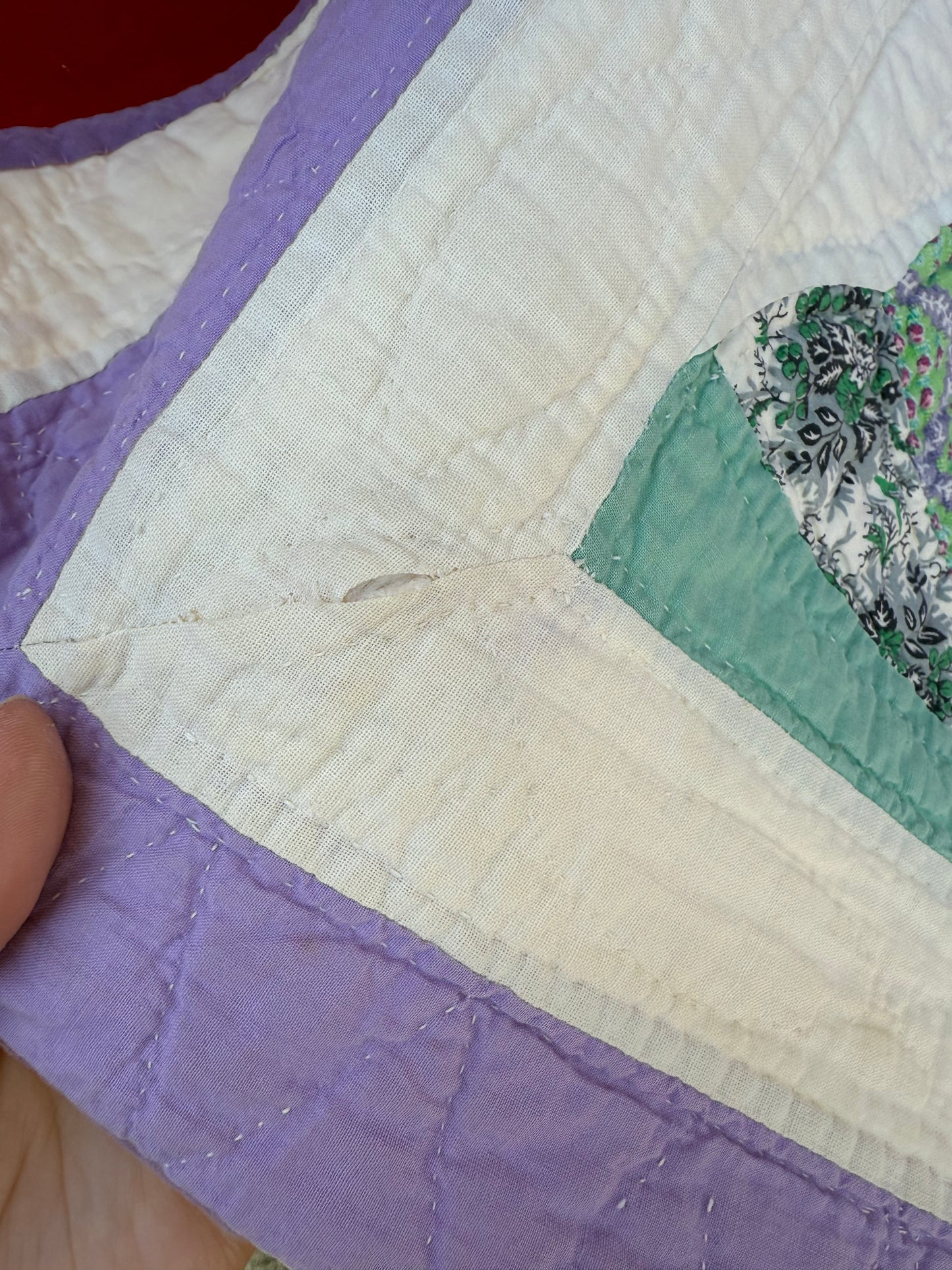 Vintage Purple Fan Quilt