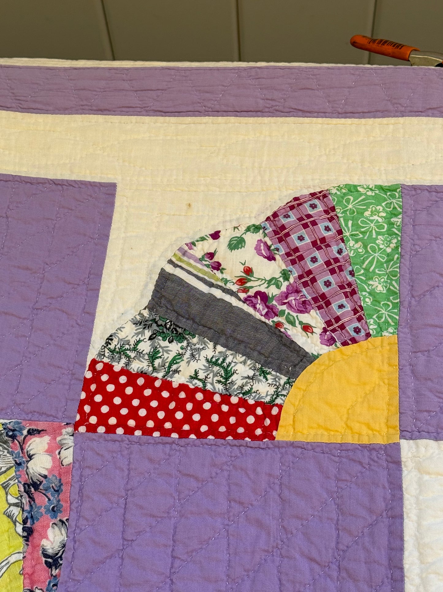 Vintage Purple Fan Quilt