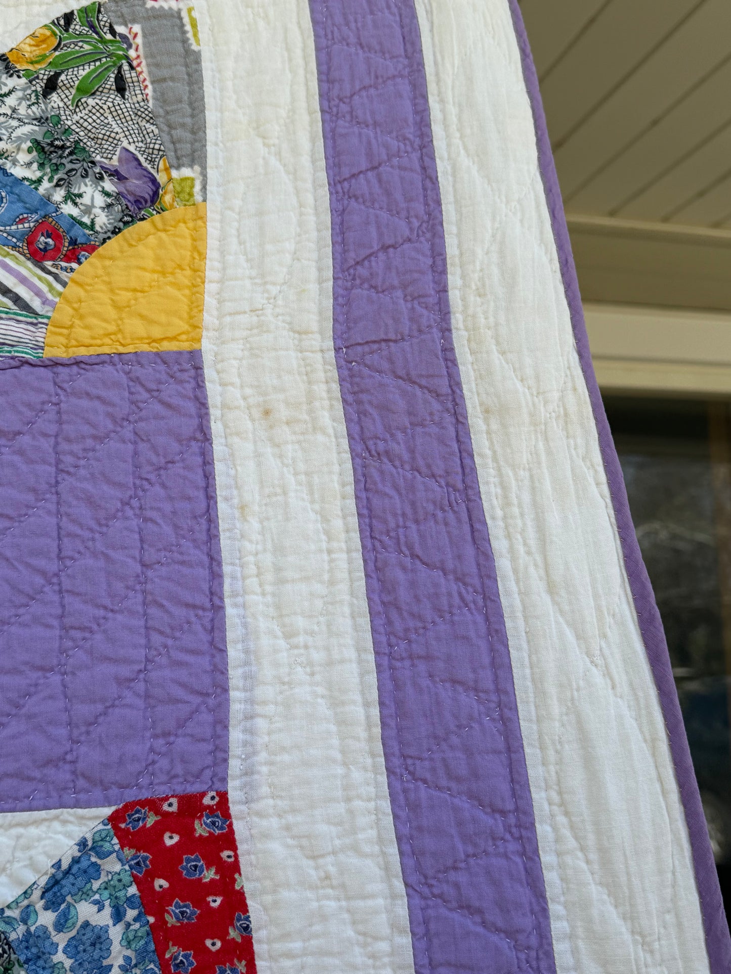 Vintage Purple Fan Quilt